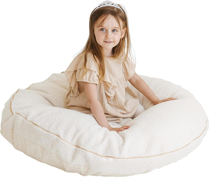 Large Round Floor Cushion Pillow for Kids Cotton