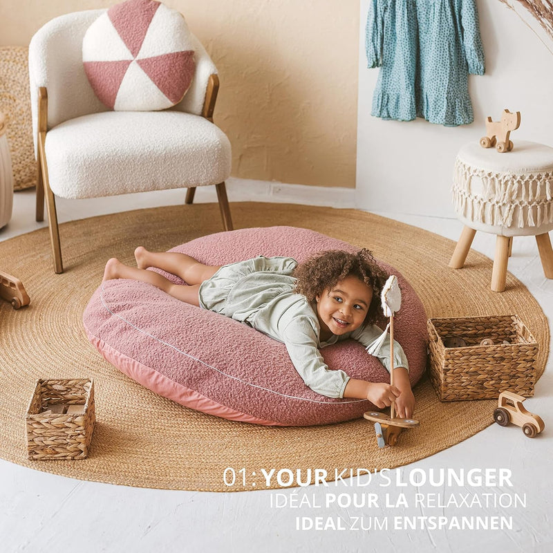 Large Round Floor Cushion Pillow for Kids Cotton