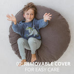 Large Round Floor Cushion Pillow for Kids Cotton