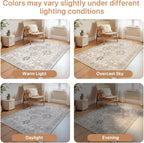 Large Rug Boho Sage Washable Non-Slip Vintage