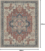 Large Rug Boho Sage Washable Non-Slip Vintage