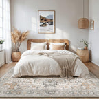 Large Rug Boho Sage Washable Non-Slip Vintage
