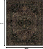 Large Rug Heritage Washable Non-Slip Vintage Boho