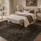 Large Rug Heritage Washable Non-Slip Vintage Boho