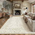 Large Living Room Area Rug Vintage Washable