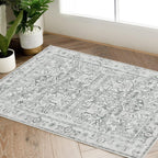 Large Rug Washable Floral Non Slip Lightweight