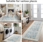 Large Rug Washable Floral Non Slip Lightweight