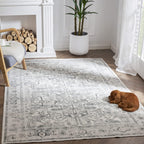 Large Rug Washable Floral Non Slip Lightweight