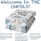 Large Rug Washable Floral Non Slip Lightweight