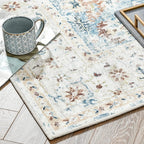 Large Rug Washable Floral Non Slip Lightweight
