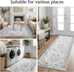 Large Rug Washable Floral Non Slip Lightweight