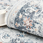 Large Rug Washable Floral Non Slip Lightweight
