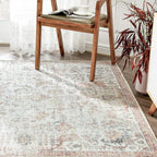 Large Rug Washable Floral Non Slip Lightweight