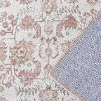 Large Rug Washable Floral Non Slip Lightweight