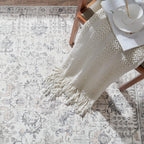 Large Rug Washable Floral Non Slip Lightweight