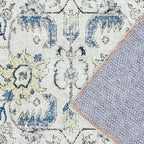Large Rug Washable Floral Non Slip Lightweight