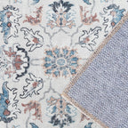 Large Rug Washable Floral Non Slip Lightweight