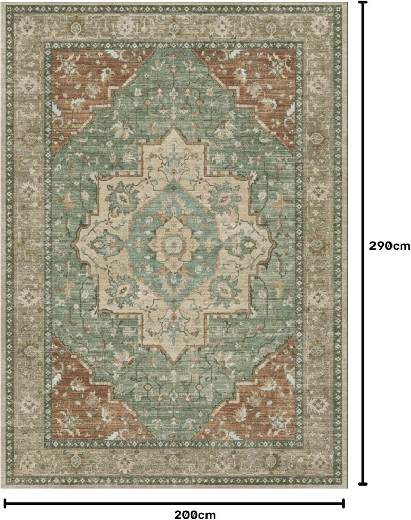 Large Rug Washable Non-Slip Living Room Boho