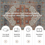 Vintage Runner Washable Non-Slip Carpet Bedroom