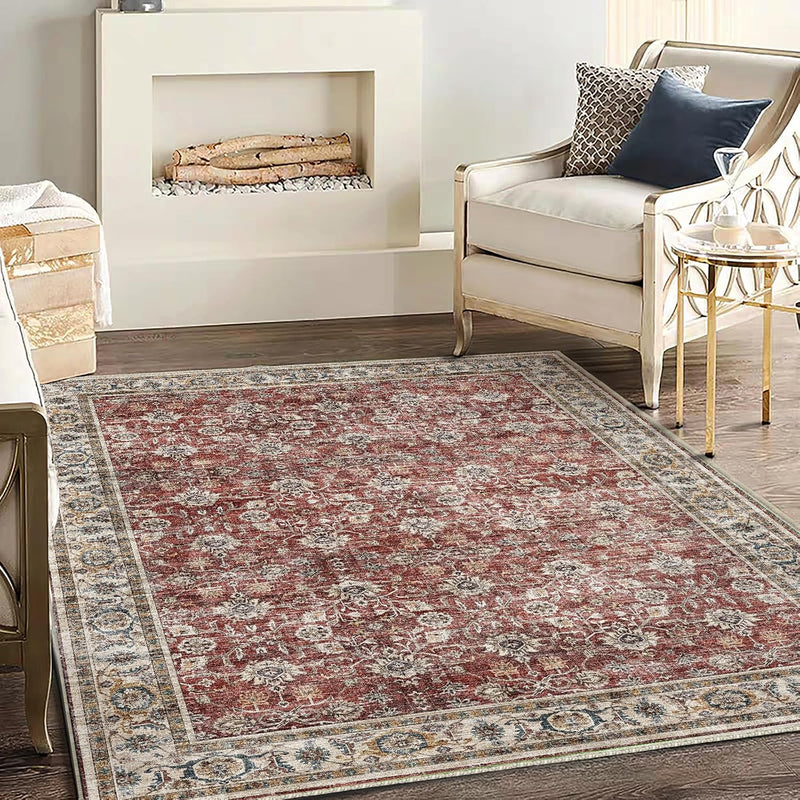 Large Rug Washable Vintage Traditional Distressed