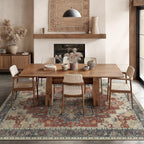 Round Rug Washable Non-Slip Vintage Boho Carpet