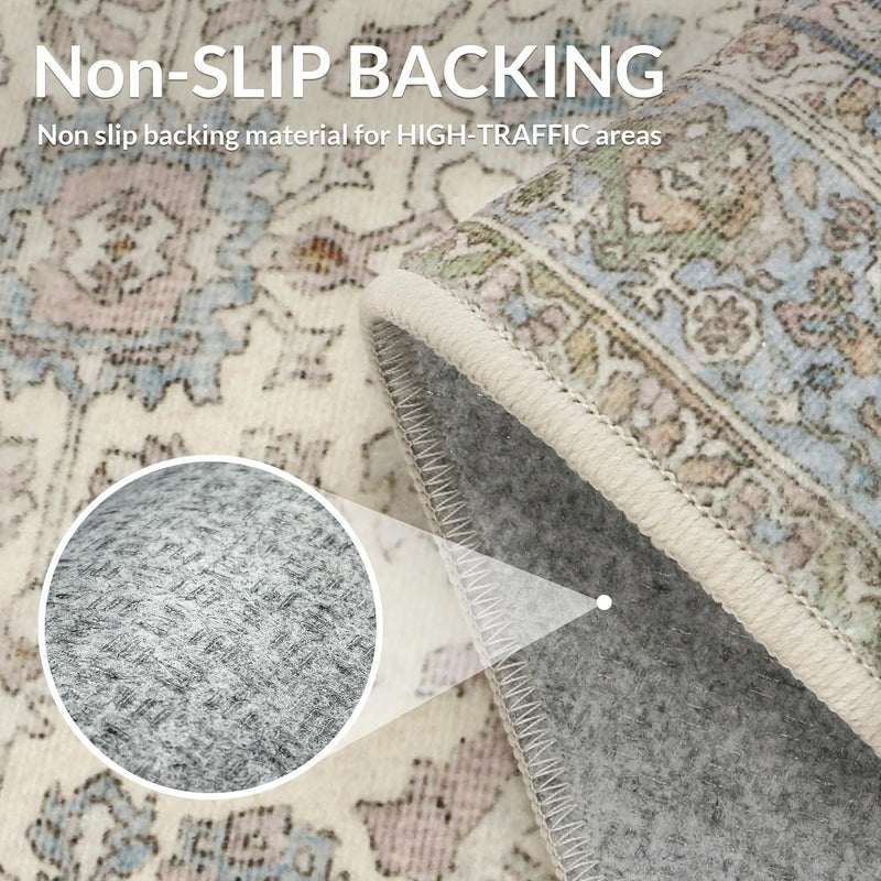 Extra Large Rug Oat Taupe Washable Non-Slip