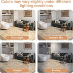 Round Rug Washable Non-Slip Vintage Boho Carpet