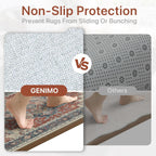 Round Rug Washable Non-Slip Vintage Boho Carpet