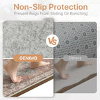 Round Rug Washable Non-Slip Vintage Boho Carpet