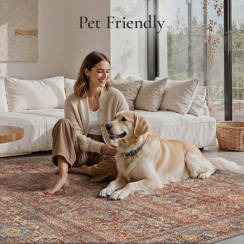 Extra Large Rug Oat Taupe Washable Non-Slip