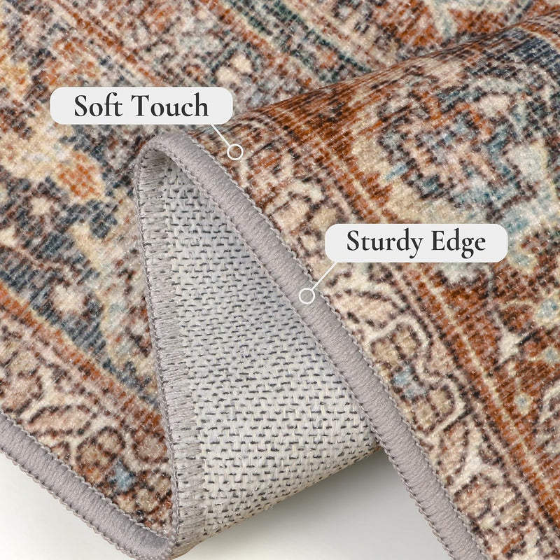 Extra Large Rug Oat Taupe Washable Non-Slip