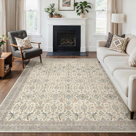 Extra Large Rug Oat Taupe Washable Non-Slip