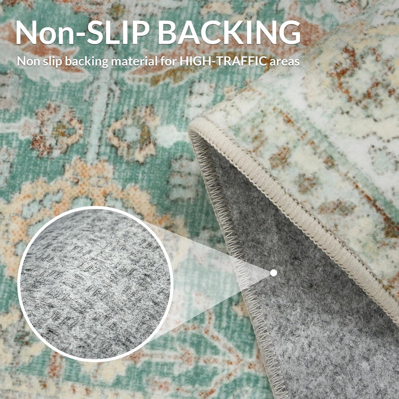 Extra Large Rug Oat Taupe Washable Non-Slip