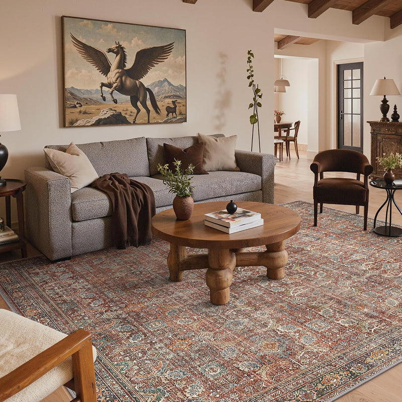 Extra Large Rug Oat Taupe Washable Non-Slip