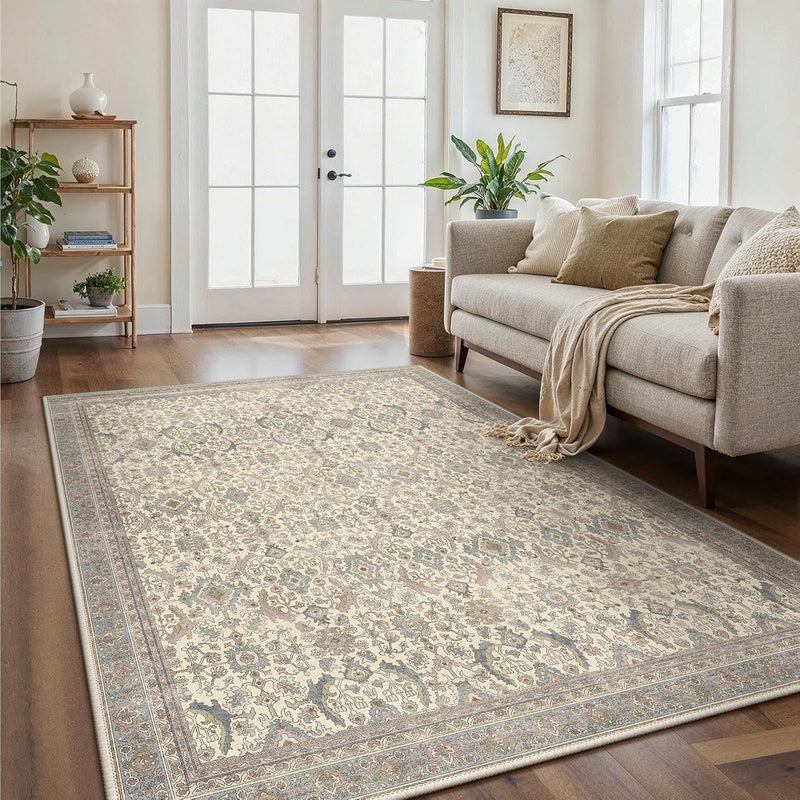 Extra Large Rug Oat Taupe Washable Non-Slip