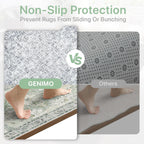 Round Rug Washable Non-Slip Vintage Boho Carpet