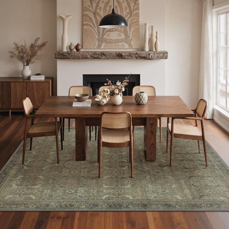 Extra Large Rug Oat Taupe Washable Non-Slip