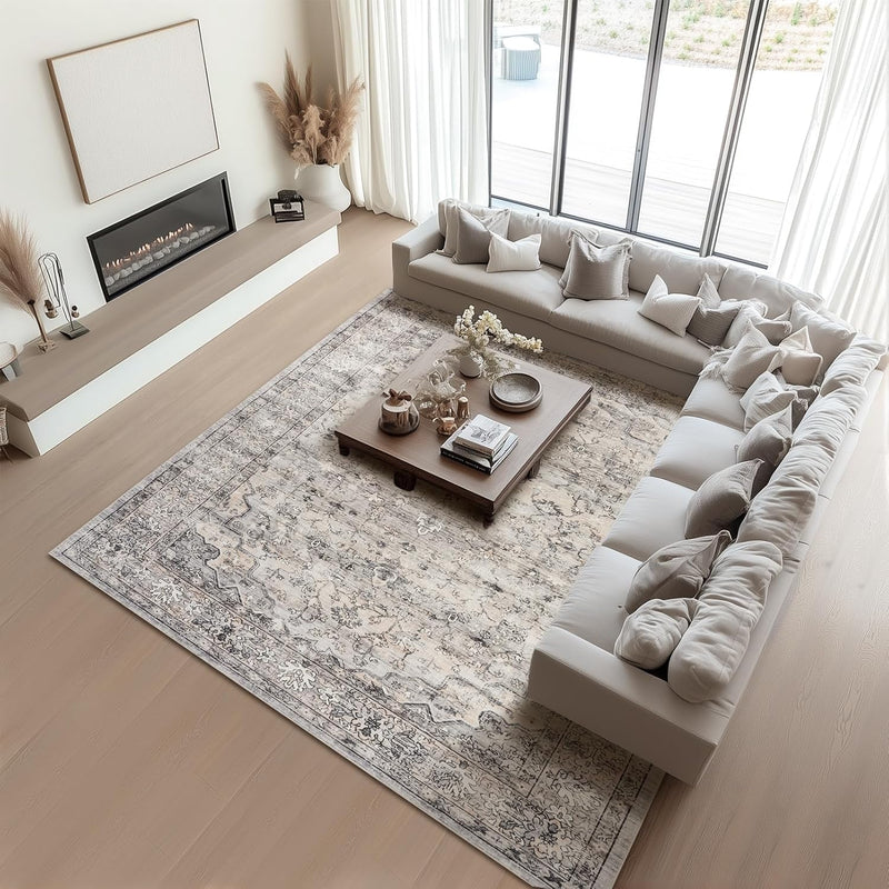 Large Rugs for Living Room Faux Wool