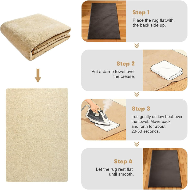 Soft Washable Rugs for Living Room Fluffy