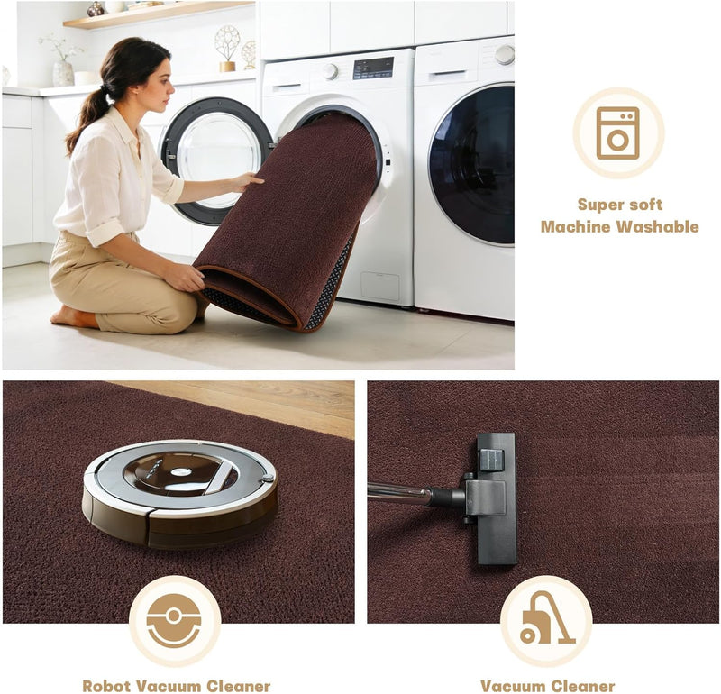 Soft Washable Rugs for Living Room Fluffy
