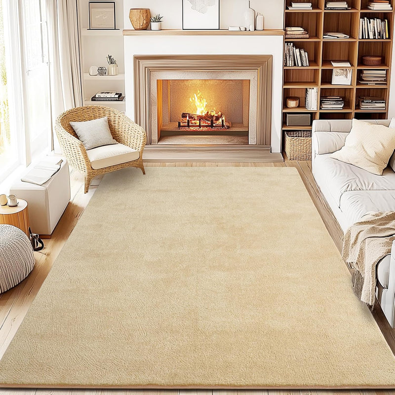 Soft Washable Rugs for Living Room Fluffy