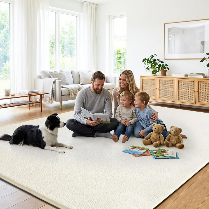 Soft Washable Rugs for Living Room Fluffy