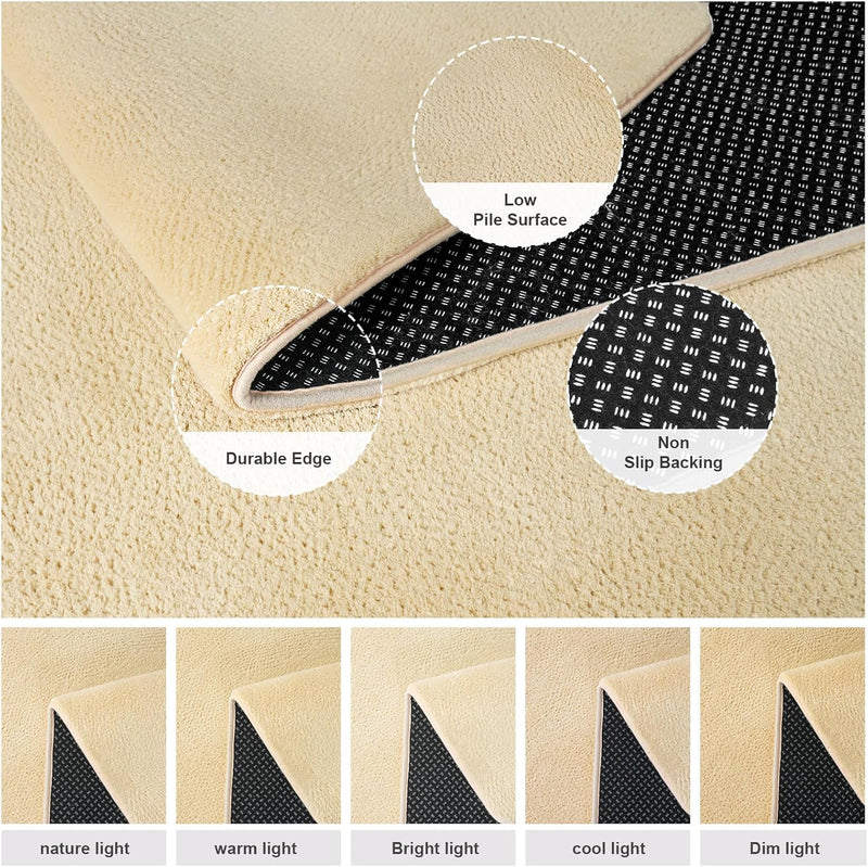 Soft Washable Rugs for Living Room Fluffy