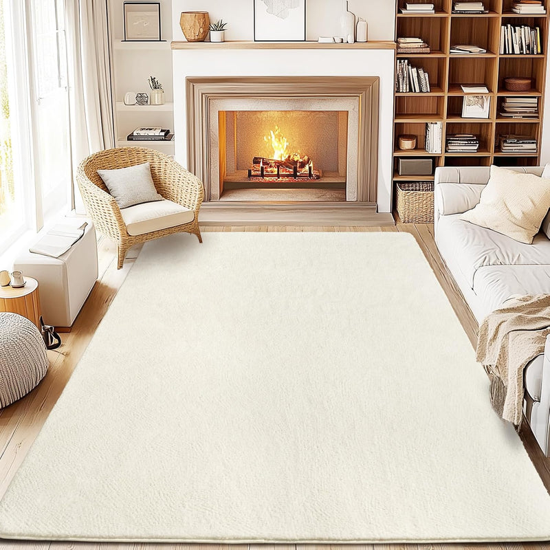 Soft Washable Rugs for Living Room Fluffy