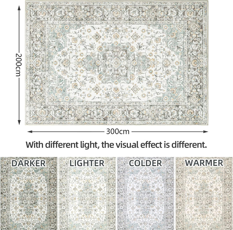 Large Rugs for Living Room Vintage Washable
