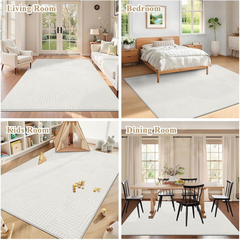 Large Rugs Living Room Fluffy Short Pile Washable