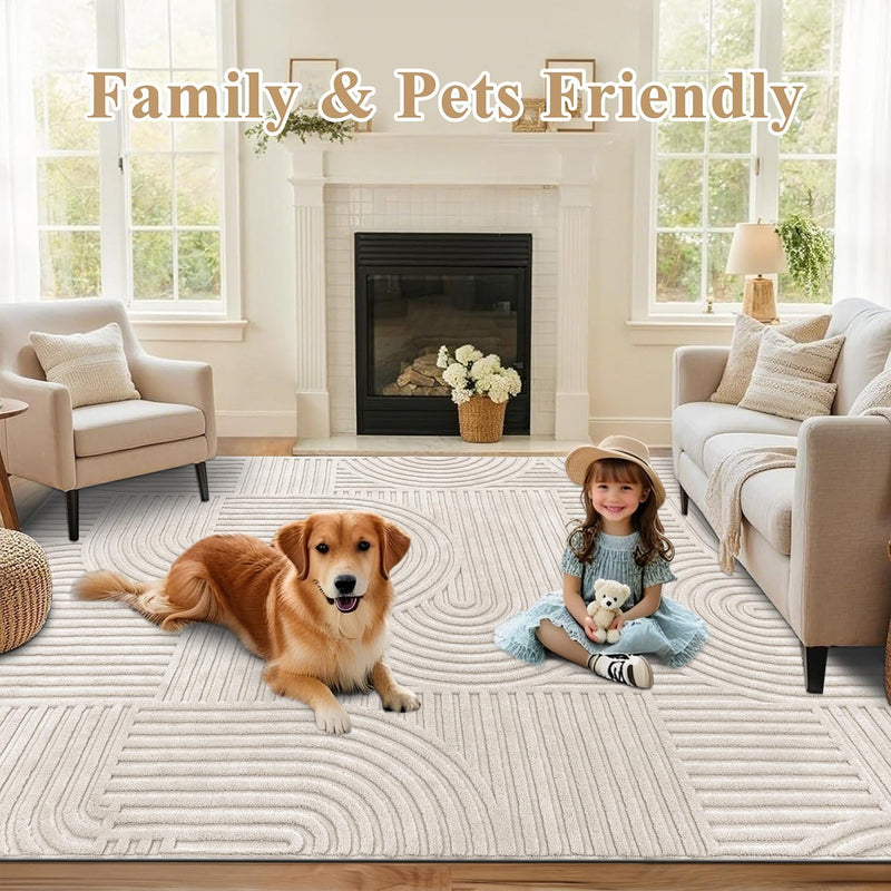 Large Rugs Living Room Fluffy Short Pile Washable