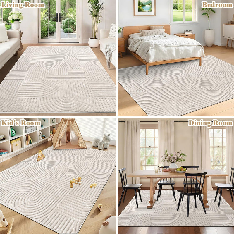 Large Rugs Living Room Fluffy Short Pile Washable