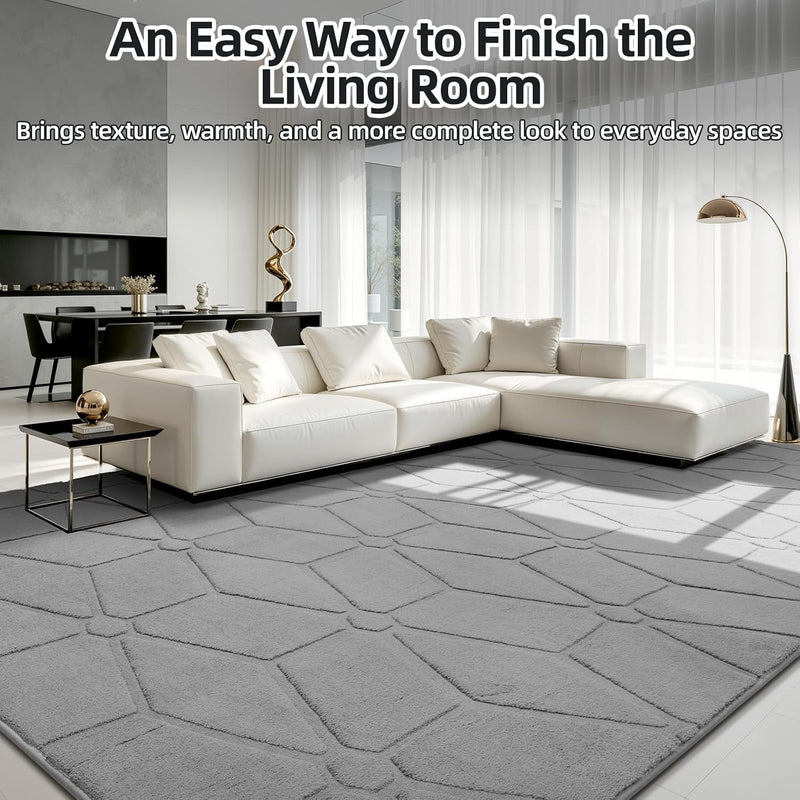 Large Rugs Living Room Fluffy Washable
