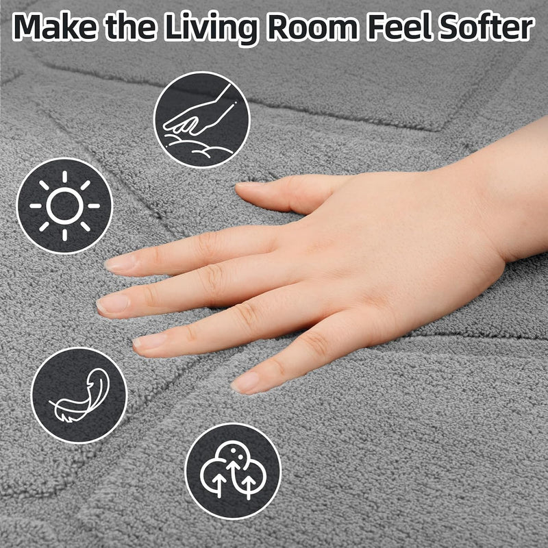 Large Rugs Living Room Fluffy Washable